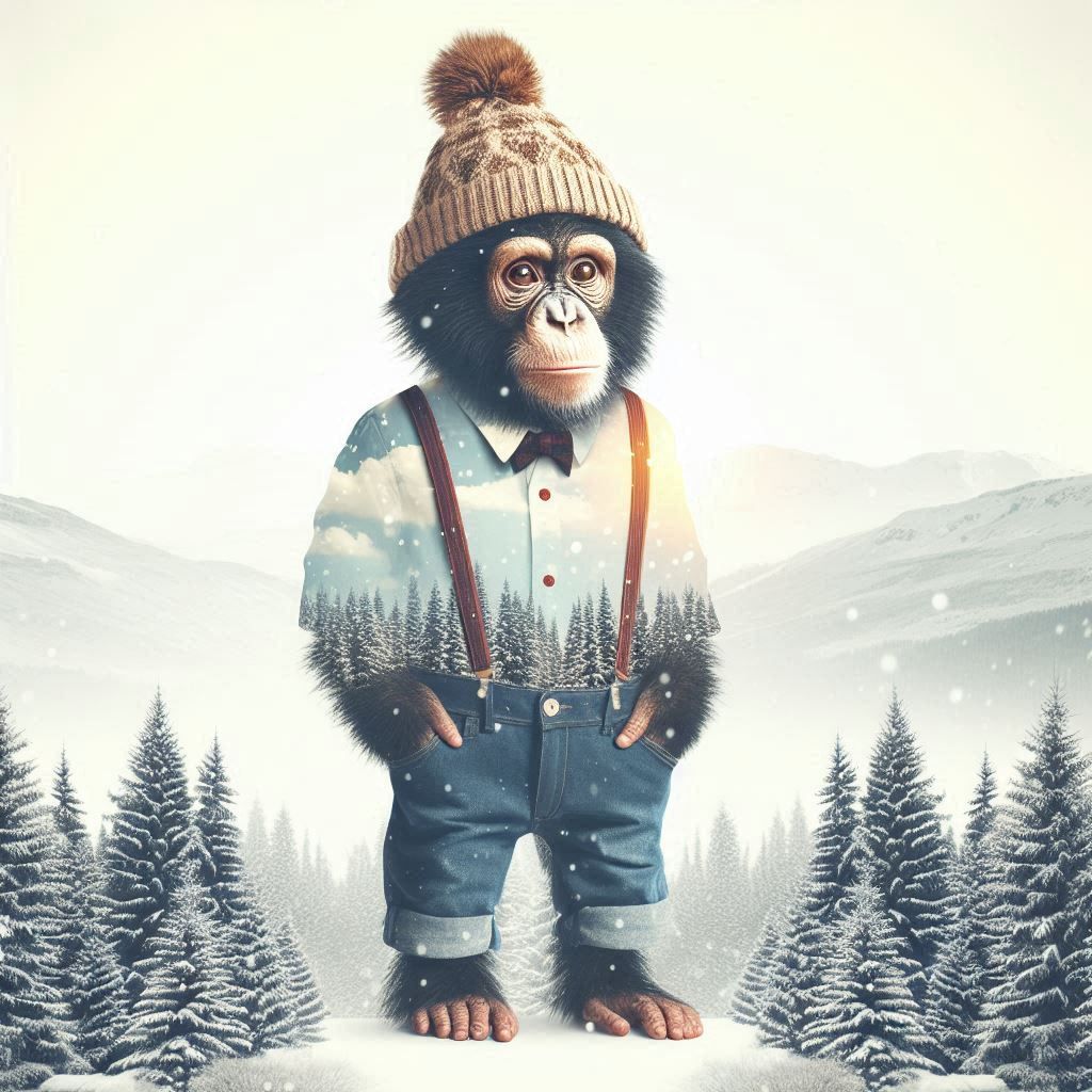 double exposure beautiful fantasy DALL-E 3 portrait landscap...