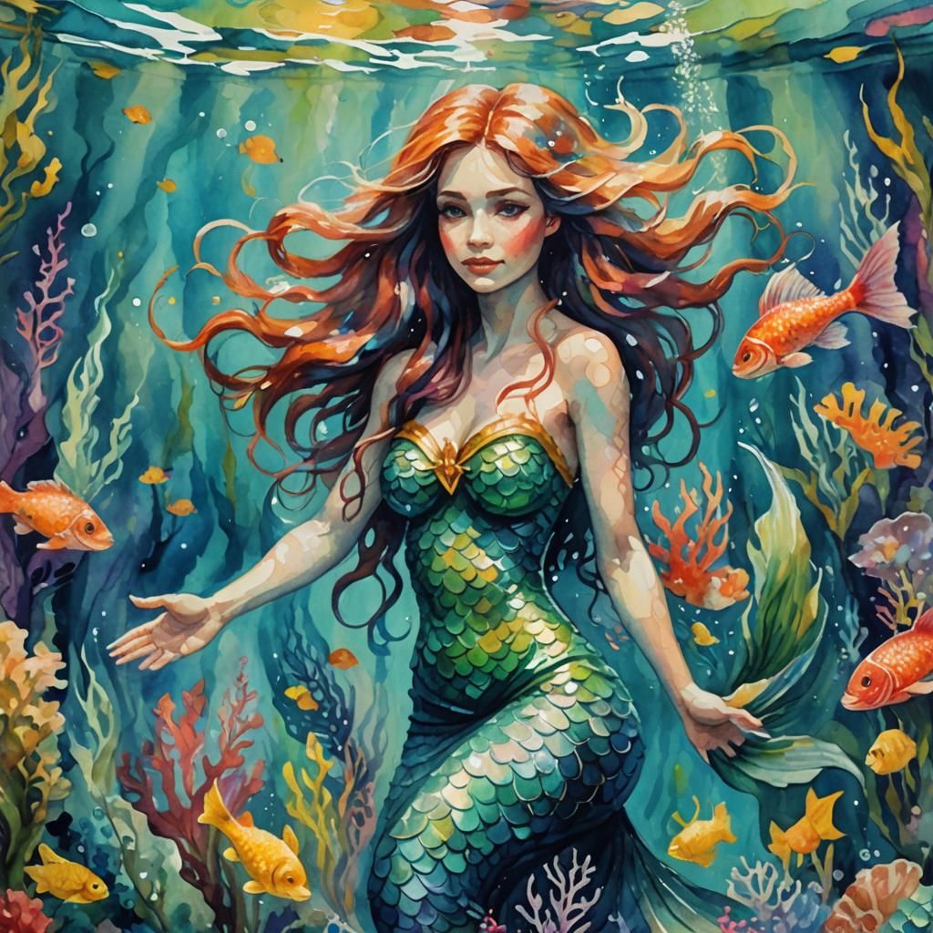under water mermaid
