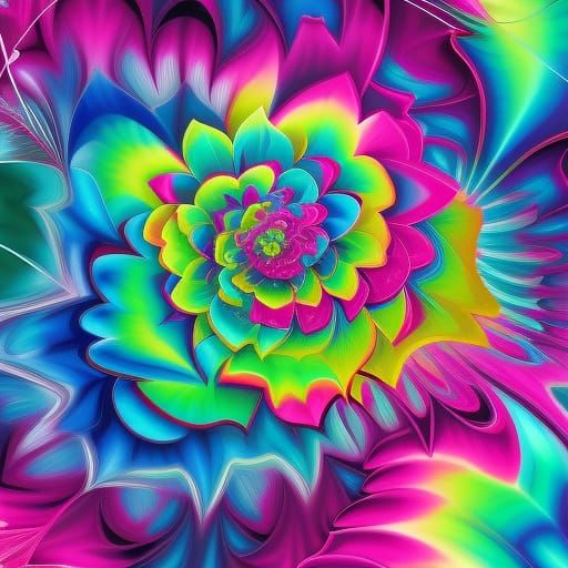 a delicate rose abstract vector fractal, wave function, Zent...
