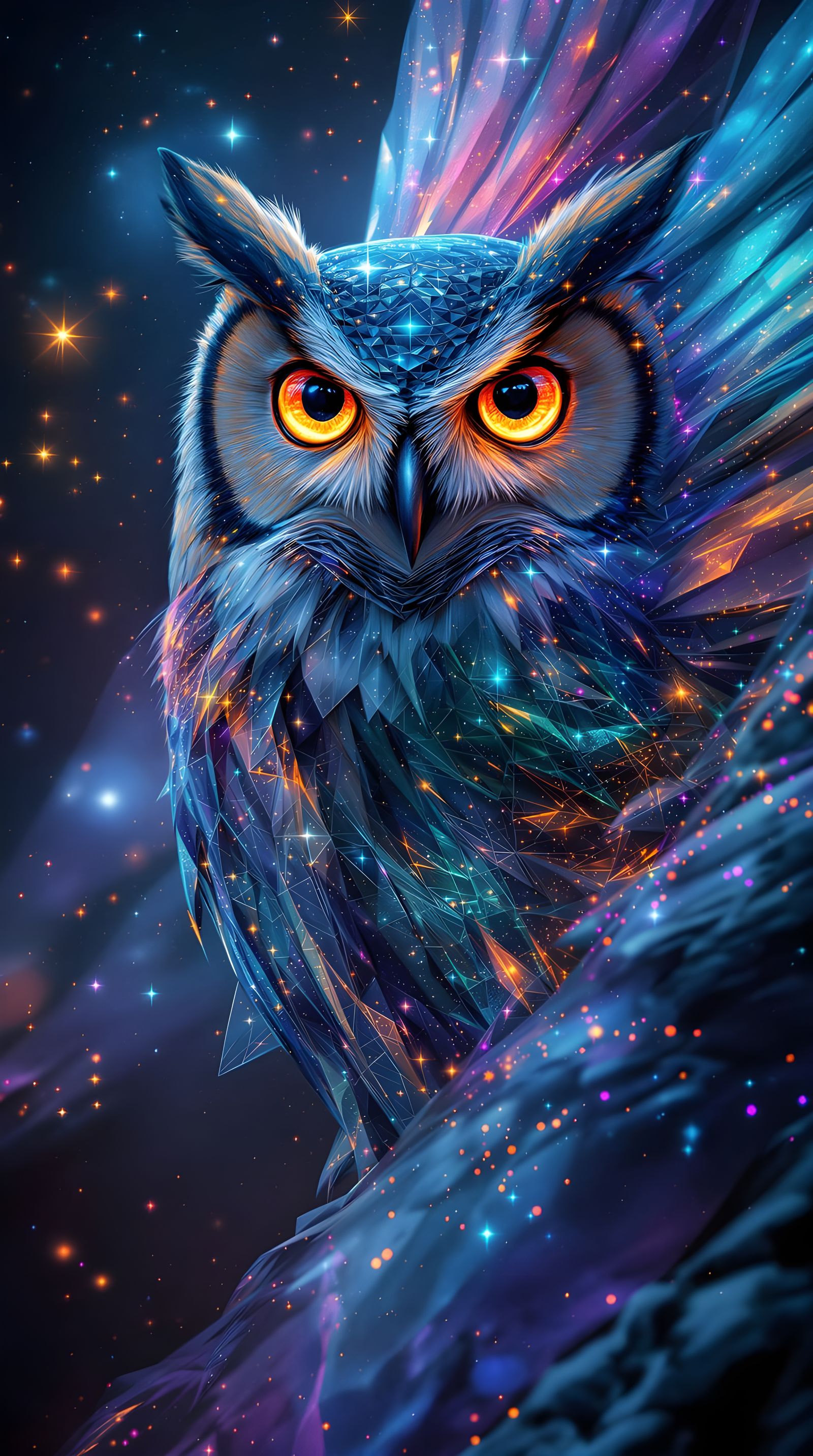 Galaxy Owl  by @Turasis