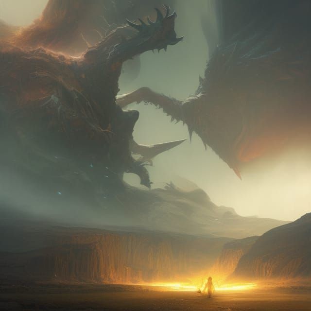 The Battle Between Woman and Monsters - AI Generated Artwork ...