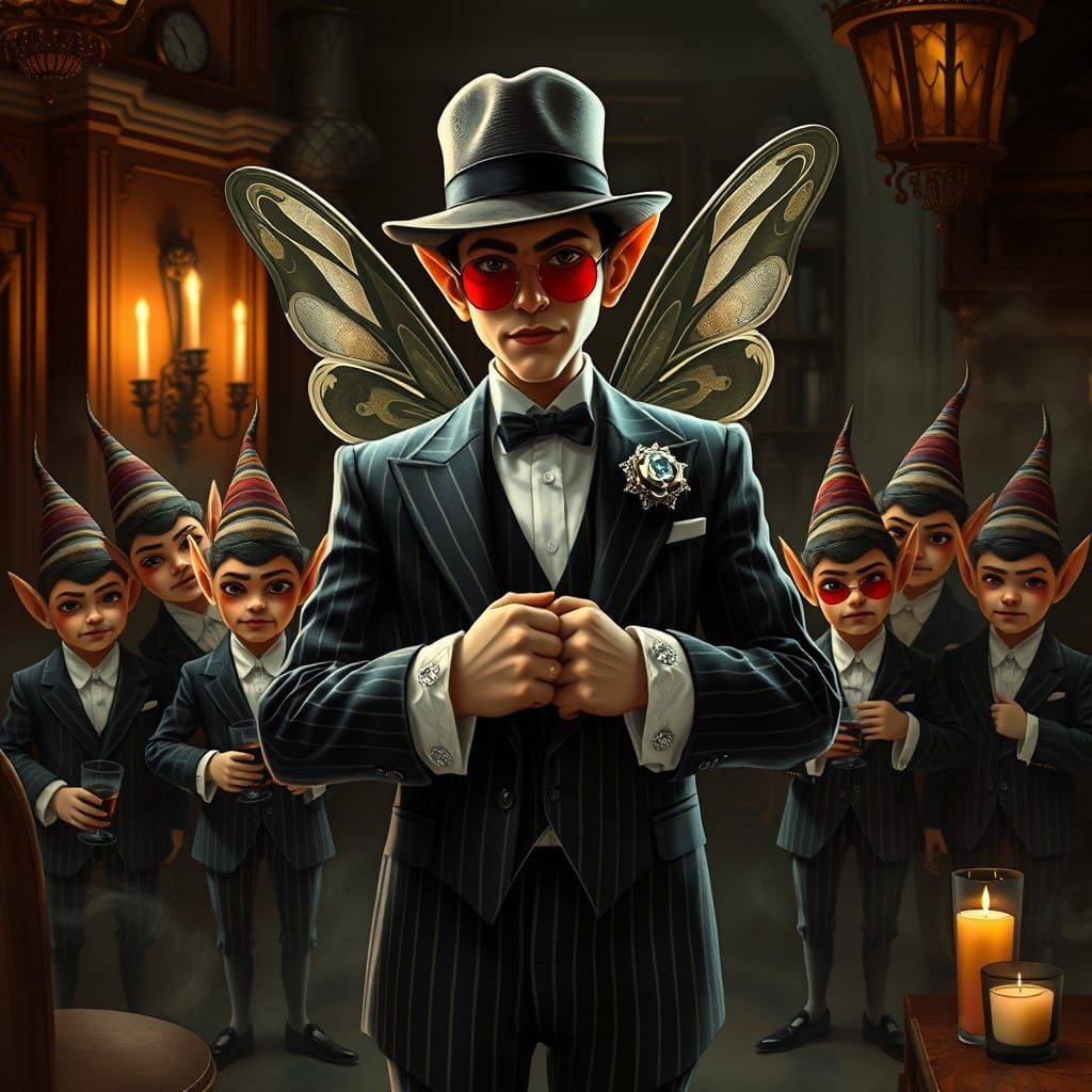 the fairy-Godfather & his gangster elves prepare for a little discussion with you...  by @undefined