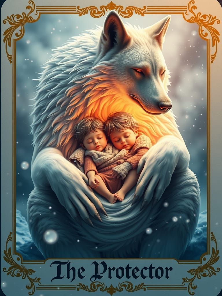 The Protector Fantasy Tarot Card