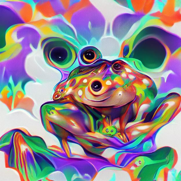 Psychedelic 🐸 frog - AI Generated Artwork - NightCafe Creator