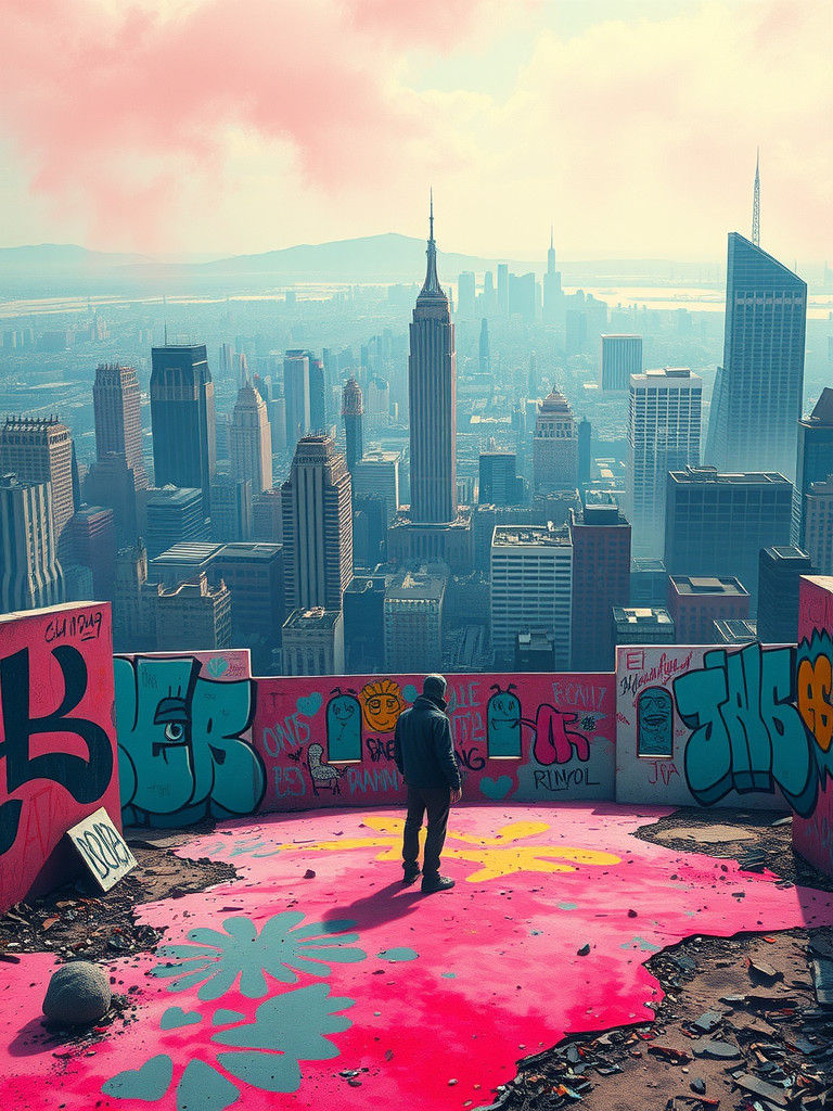 Something's Amiss In This Pastel Abyss., Urban Street Art Gr...