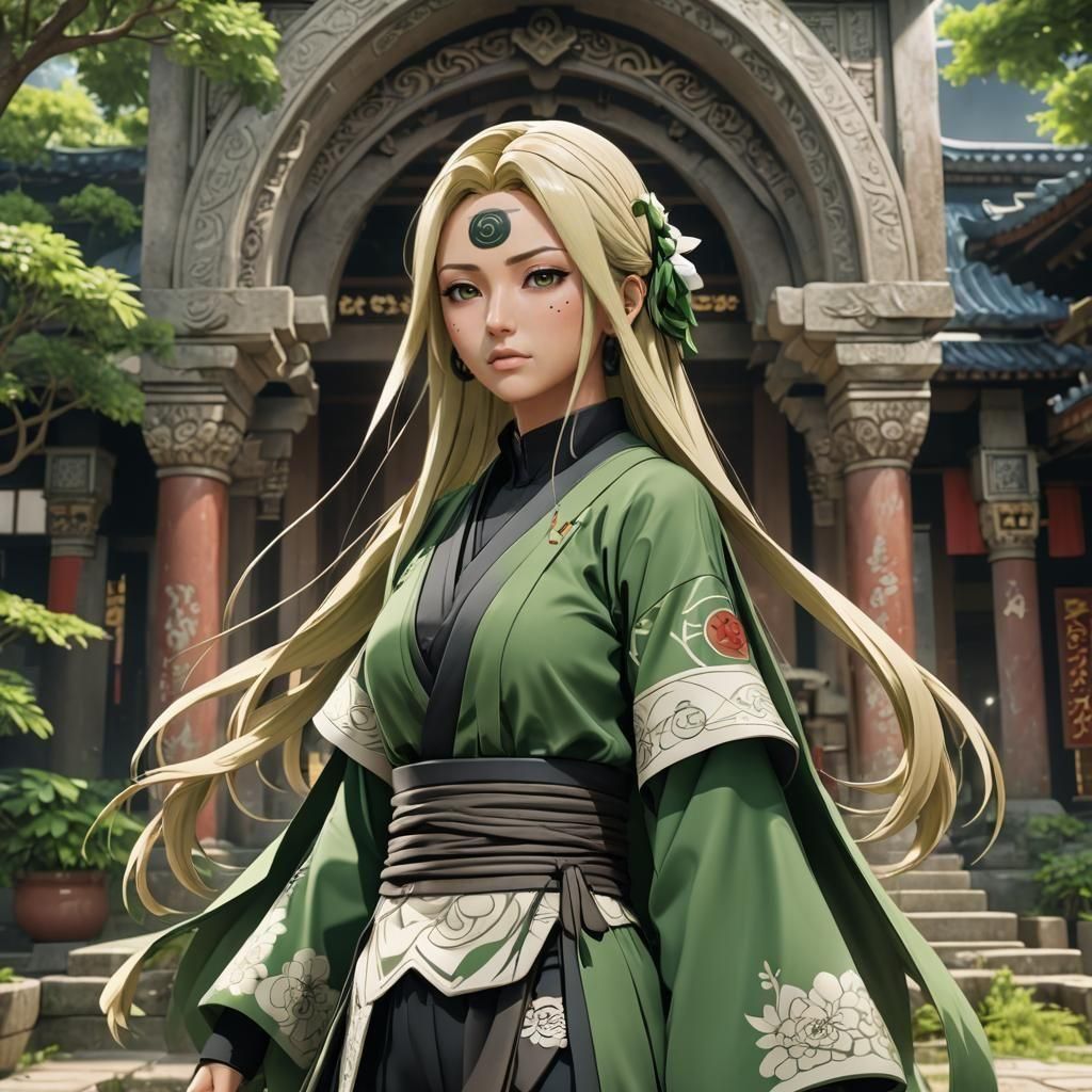 draw an anime character in realistic named tsunade in 3d and realistic in  indonesia place. make more realistic. make with hijab - AI Generated  Artwork - NightCafe Creator