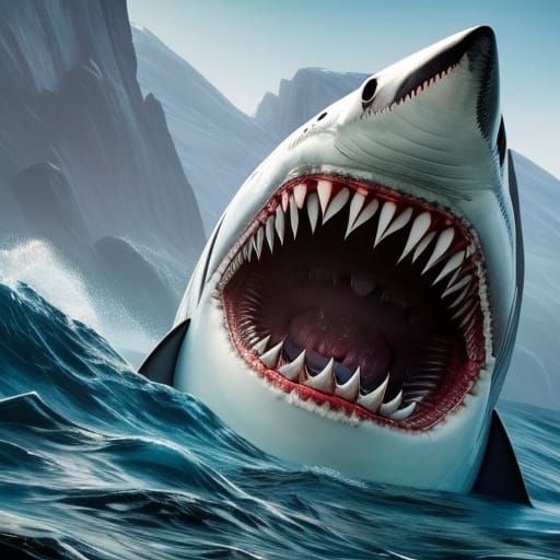 Megalodon - AI Generated Artwork - NightCafe Creator