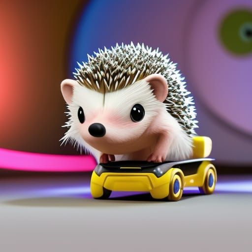 Hedgehog on wheels by Per.