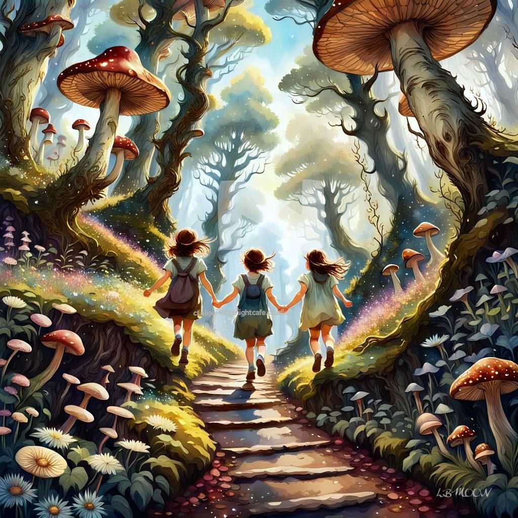 Sisters on an Adventure in the Enchanted Forest
