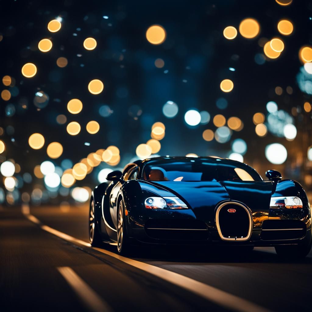 Bugatti Veyron Night Drive: Professional Car Photography