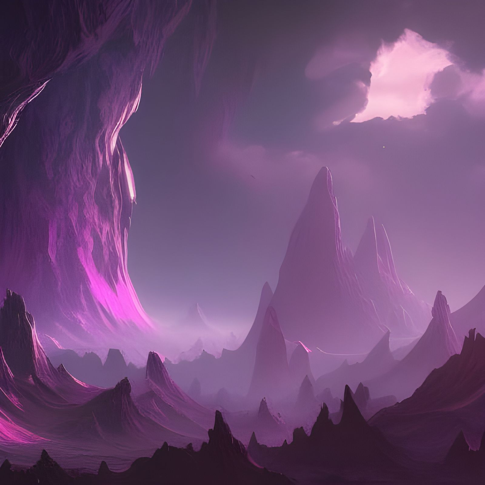 Purple Mountains - AI Generated Artwork - NightCafe Creator