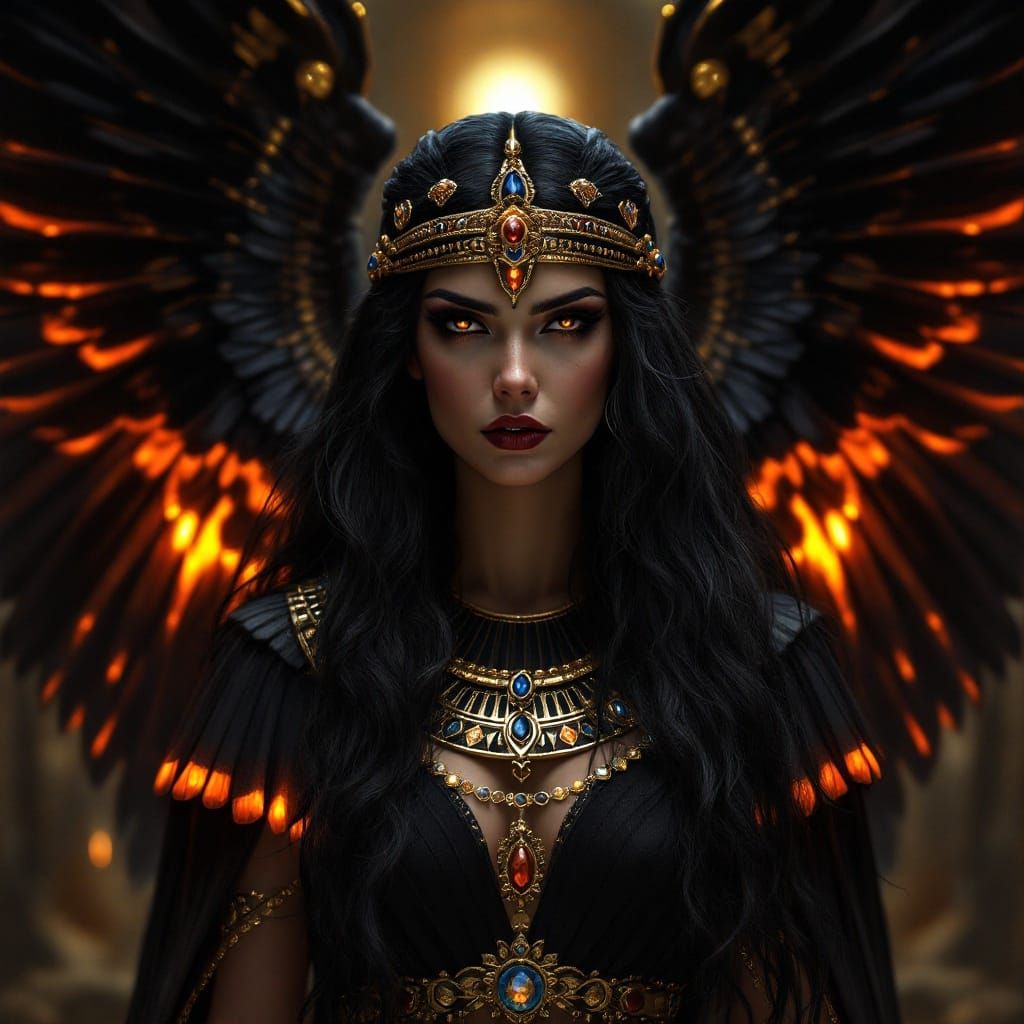 Nephthys, an ancient Egyptian Goddess of Death, Darkness, and Decay (How Metal is that?!)  :)  by @JessTD