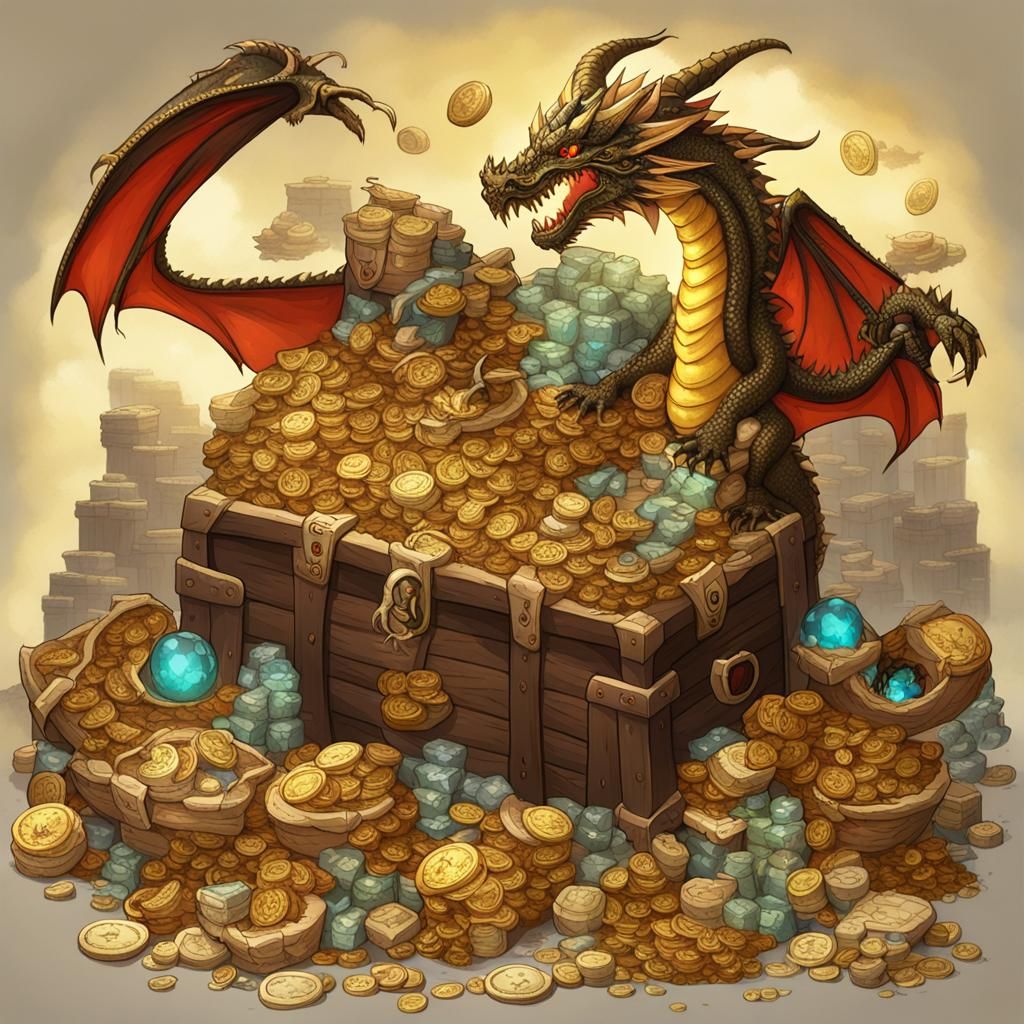 dragon hoarding treasure