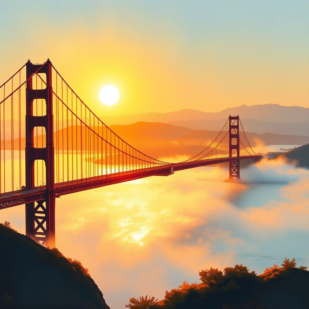 make a picture of san fransisco bridge