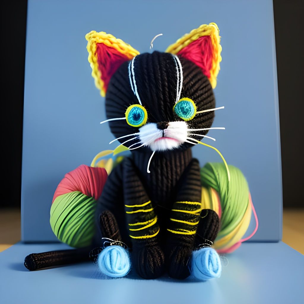 Yarn Kitten AI Generated Artwork NightCafe Creator