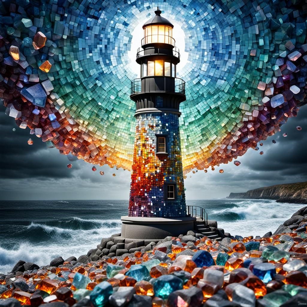 LIGHTHOUSE OF CRYSTAL  by @WildPoppy