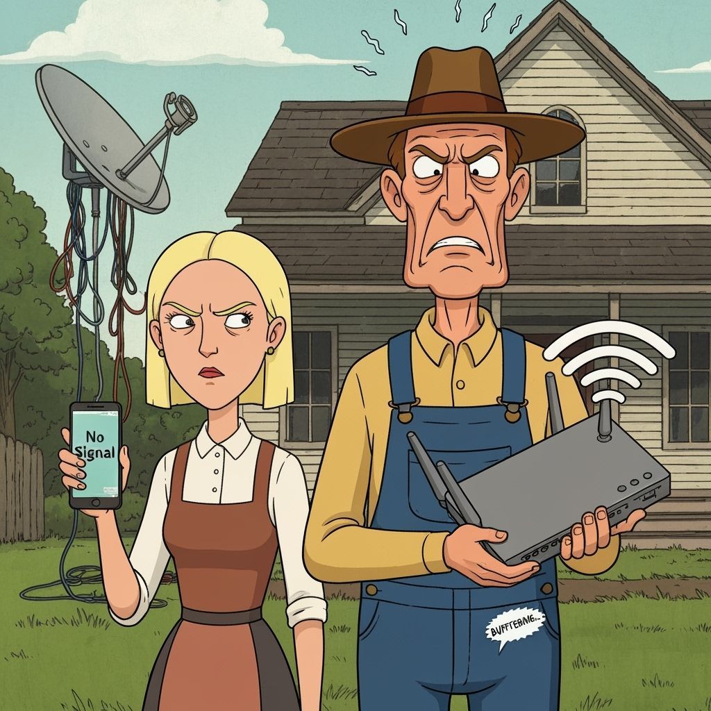  "American Gothic". WI-FI Outage  by @PVW