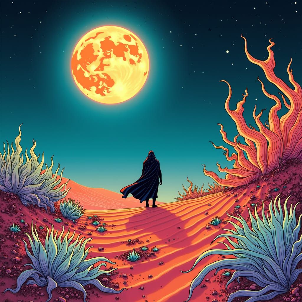 moon-lit alien planet