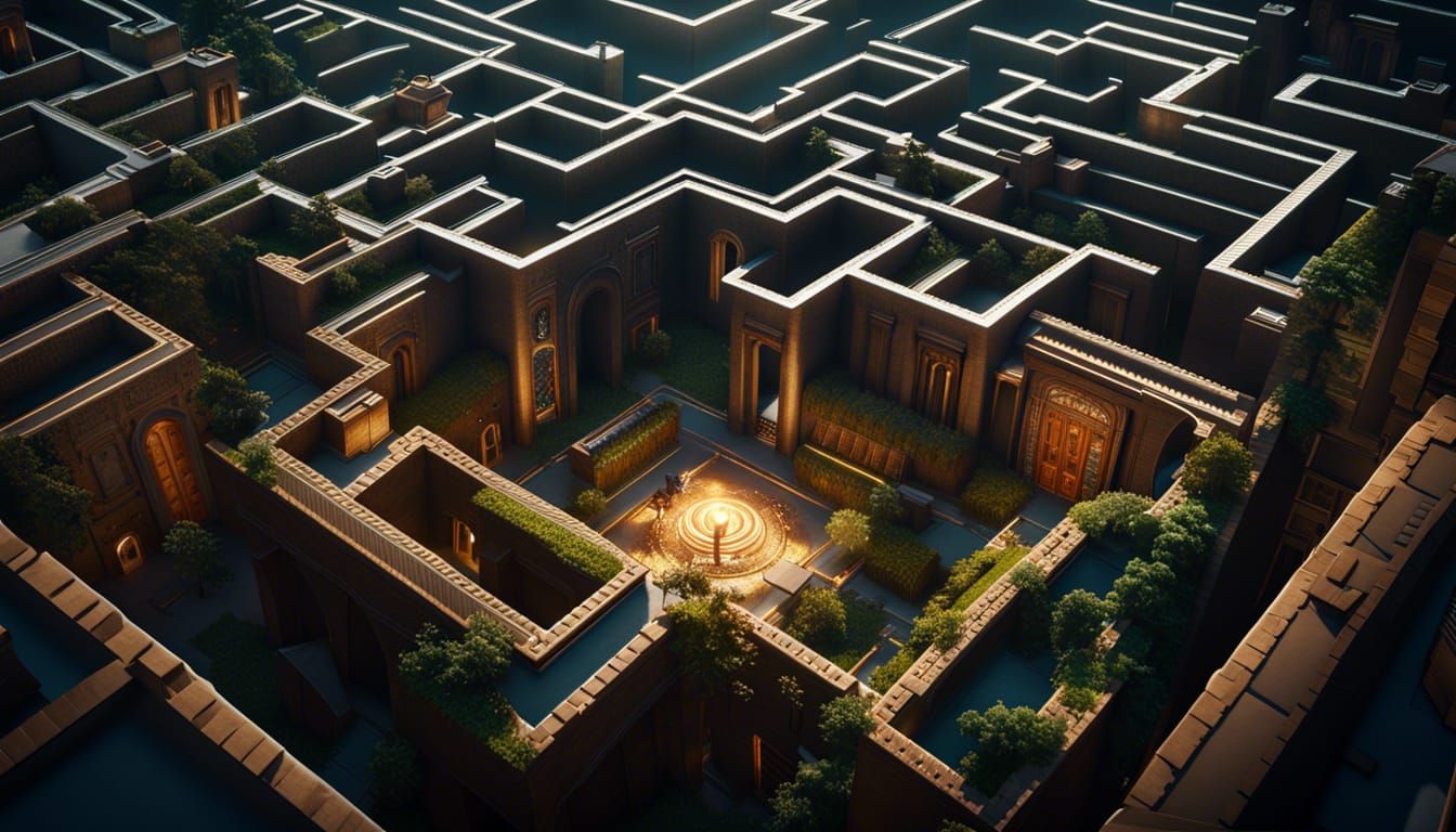 The overhead view is of me in a maze…  by @Noisemaker