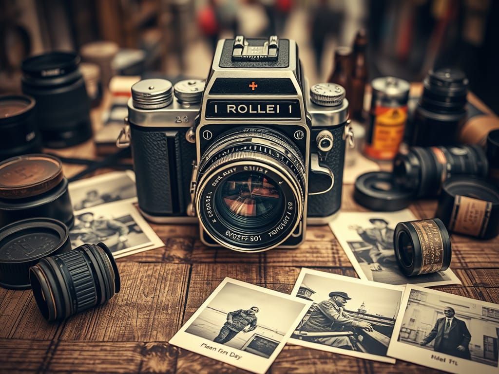 For World Photography Day: A vintage camera Rollei Rolleiflex 2.8 F Planar (BAY III) Medium Format TLR   by @Goosie Girl 