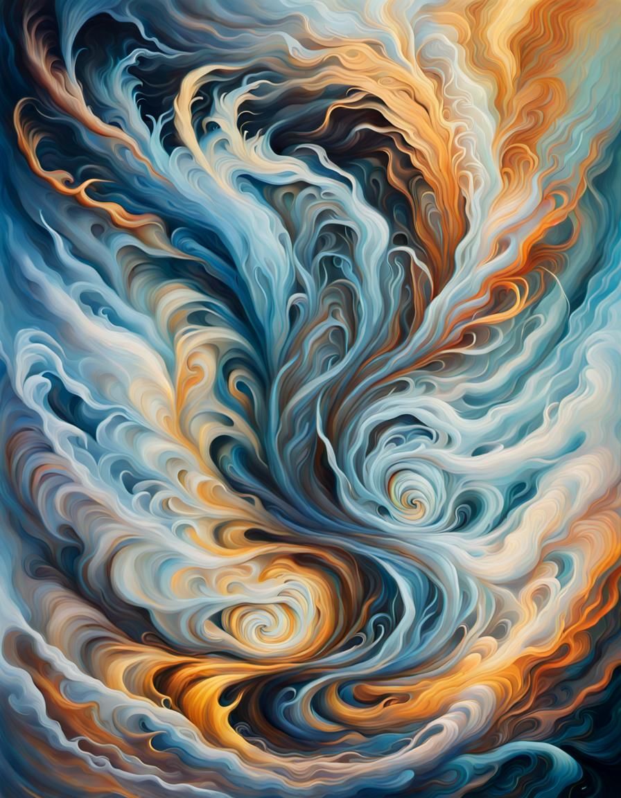 shouting and screaming bald male blue and white ghost head with glasses rising from the mist and smoke Screen print, pop art, splash screen...