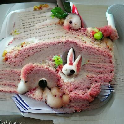 Bunny birthday cake
