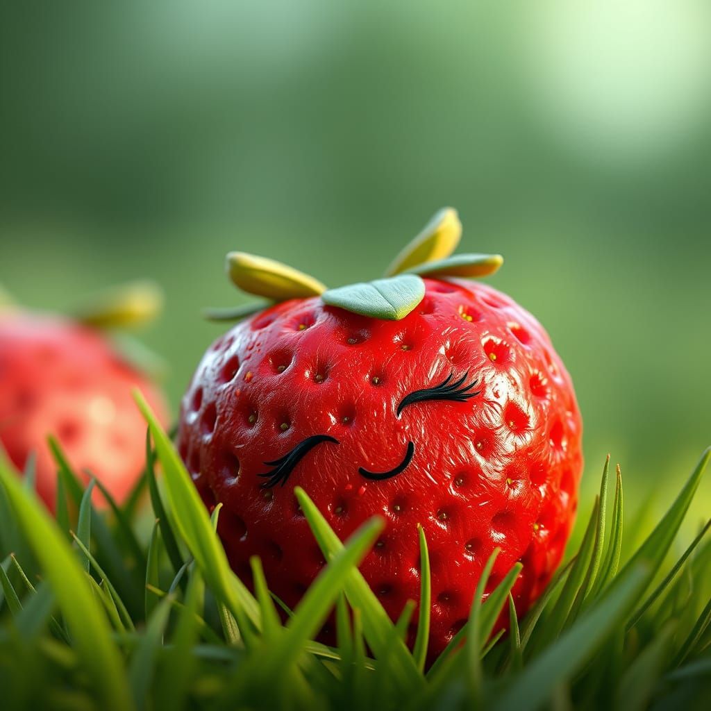 Sleepy Strawberry   by @The Nights Sky