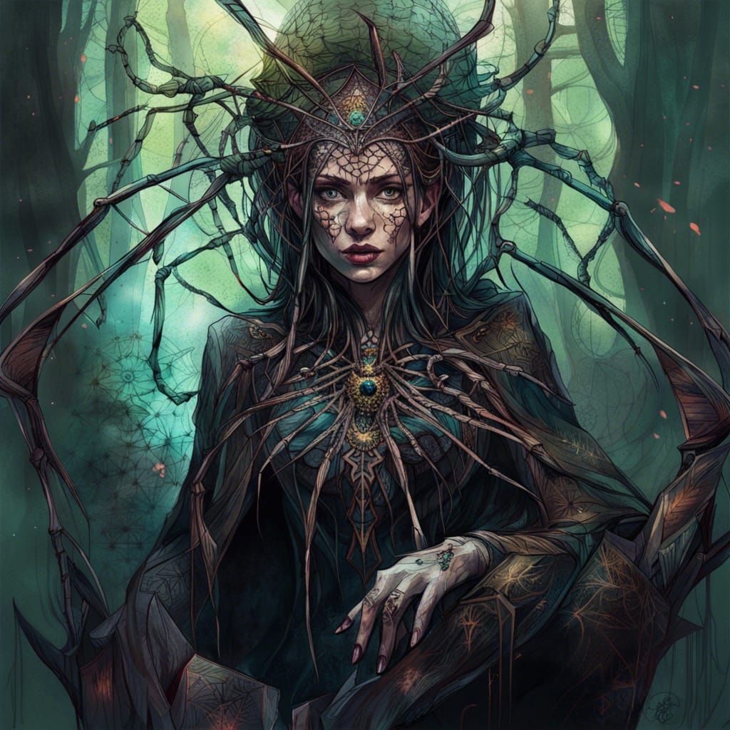 Spider Priestess - AI Generated Artwork - NightCafe Creator