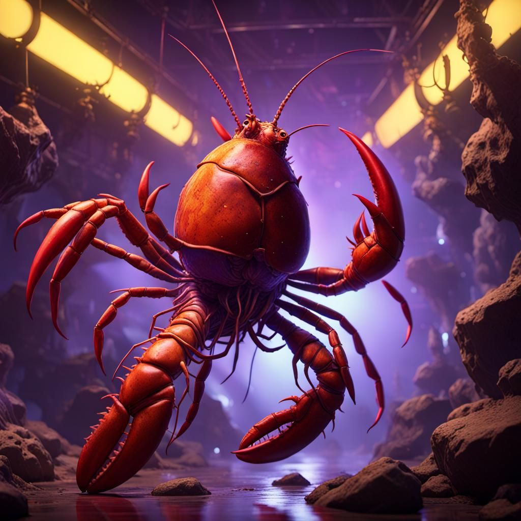 Rock Lobster dancing a The B52’s song AI Generated Artwork