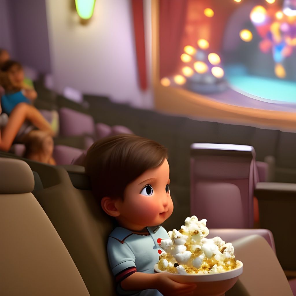Pixar Baby Watching a Pixar Movie  by @Doublecrash