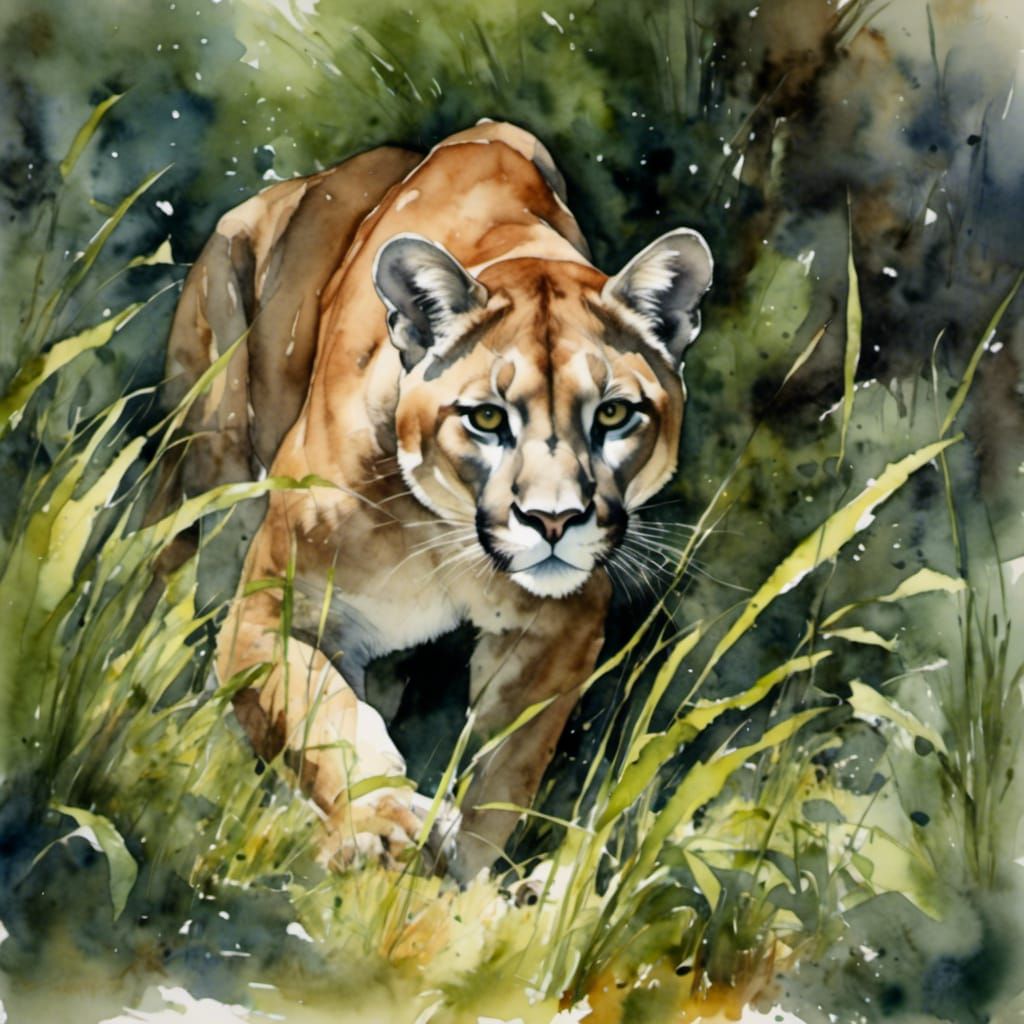 Hunting Cougar  by @AnC