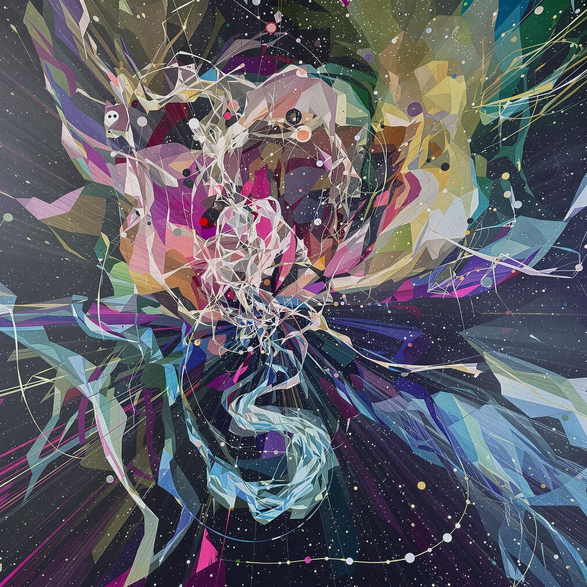 An abstract image of the microcosm and macrocosm of time, space and infinity.