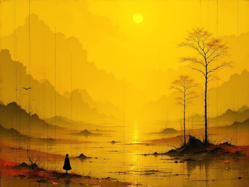 Golden Quiet  by @Gesmes