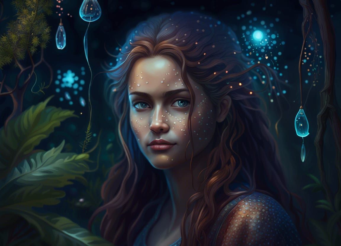 beautiful mysterious forest girl - AI Generated Artwork - NightCafe Creator