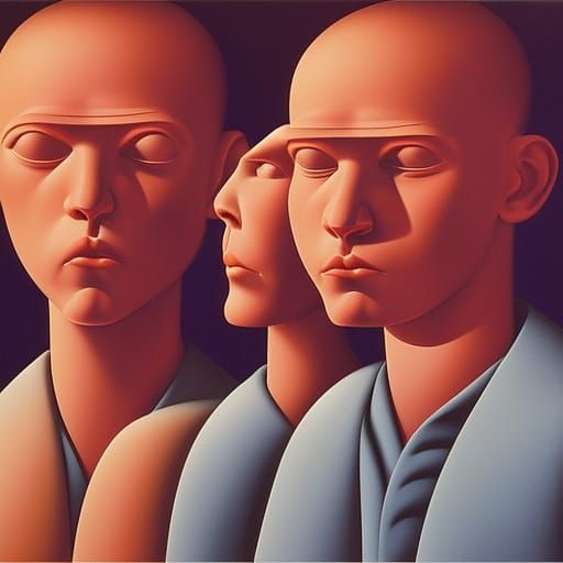 lovers by george tooker Hyperrealistic, splash art, concept ...