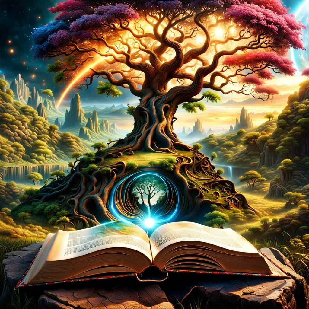 Books are portal to other beautiful worlds  by @Mini