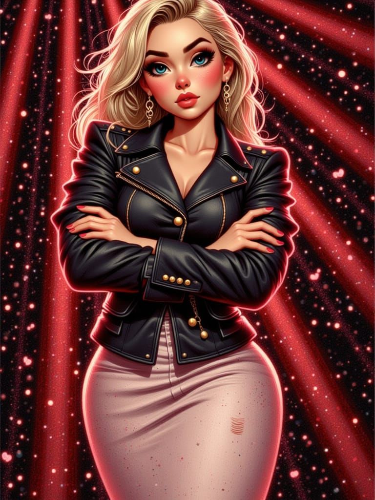 Glamorous Bratz Doll Portrait in Oil Painting Style