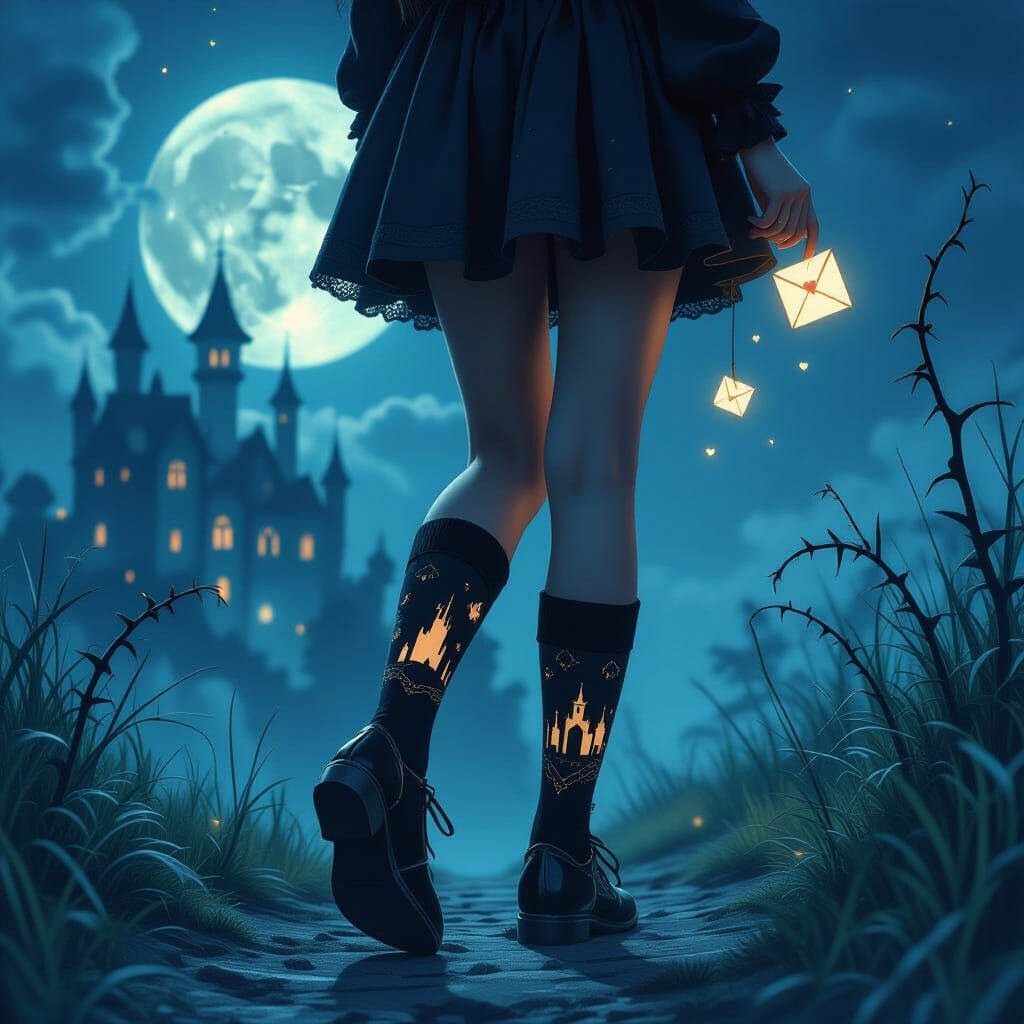 🧦💀🌹 **Prompt: “Love & Haunting – The Enchanted Sock Design”**

Design a pair of socks so hauntingly ...  by @undefined