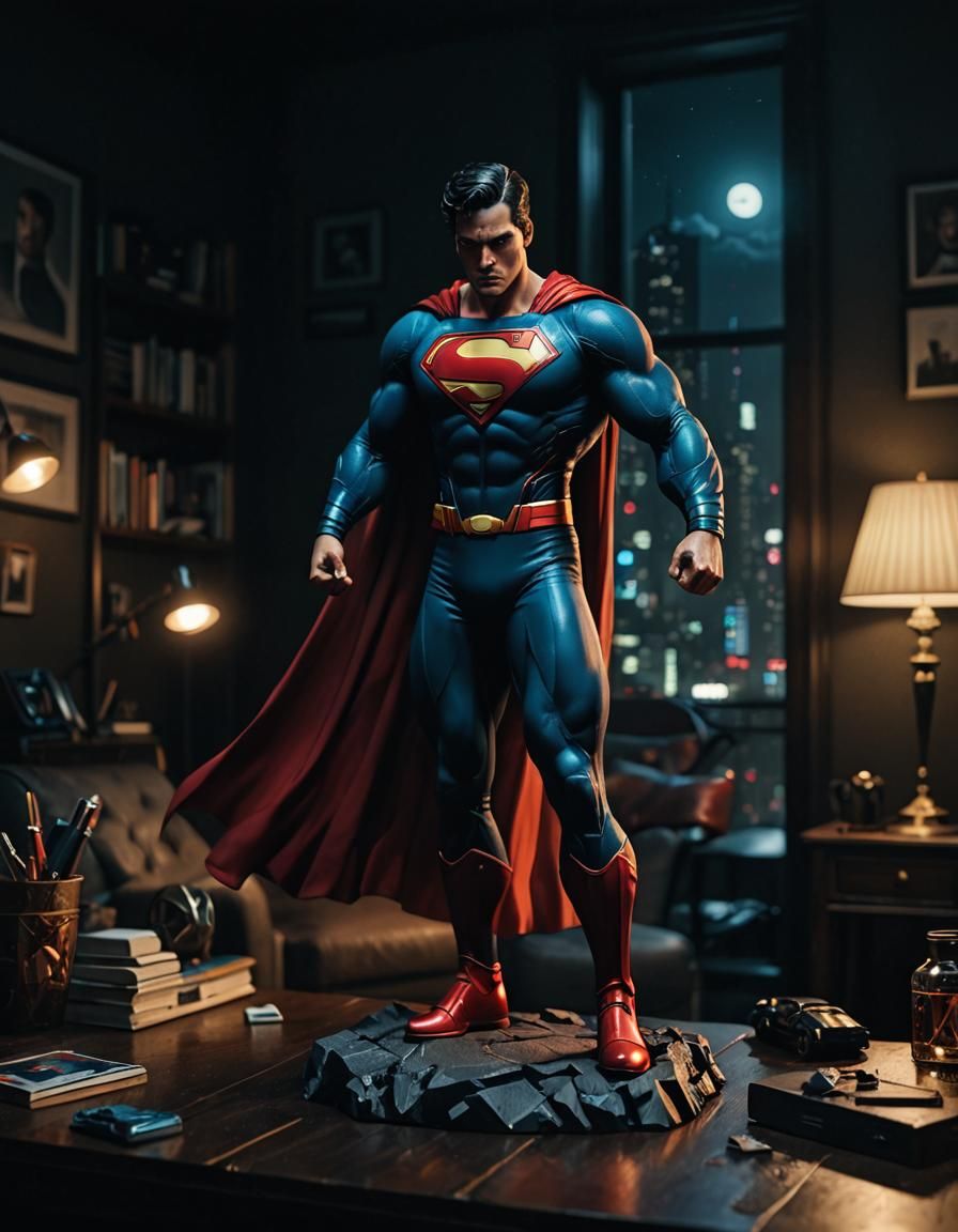 Superman action figure  by @Hinty