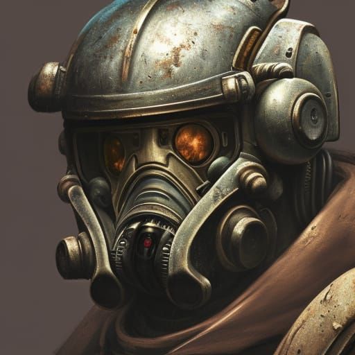 Weathered Power Armour, '80s-'90s Retro-Futuristic, Fallout-inspired ...