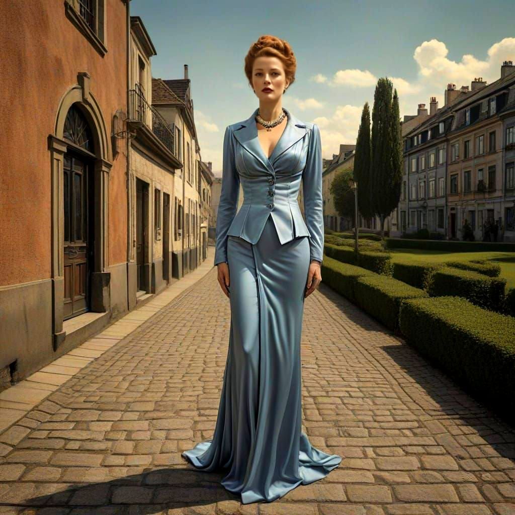 Elegant Lady in a Dreamlike Scene