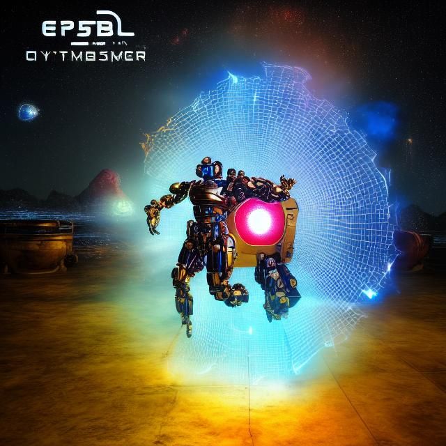 Cyborg scientists operate the time-space portal to explore n...