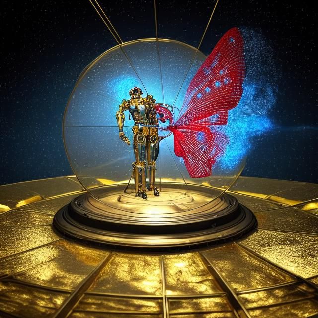 Cyborg scientists operate the time-space portal to explore n...