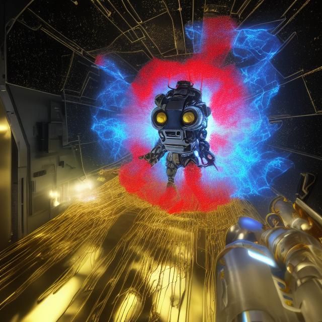 Cyborg scientists operate the time-space portal to explore n...