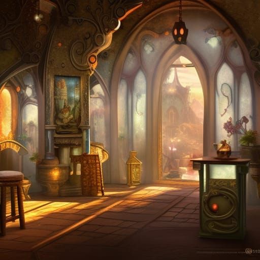 Beauty Salon, outside, Medieval, Fantasy