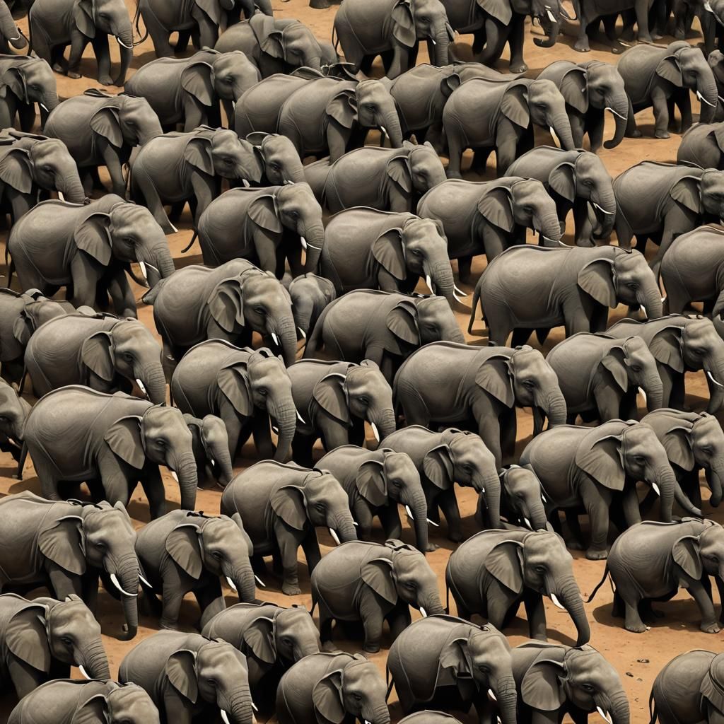 a stampede of elephants