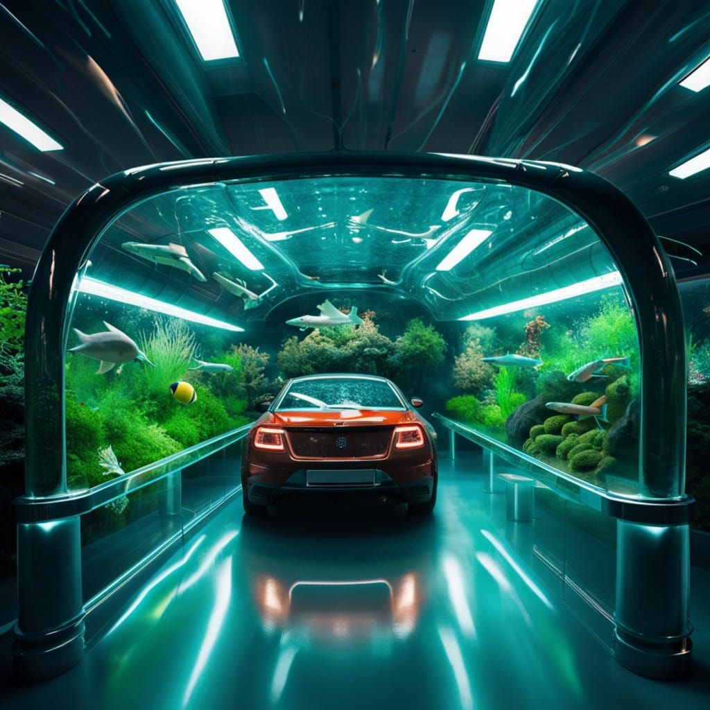 Aquarium garage AI Generated Artwork NightCafe Creator