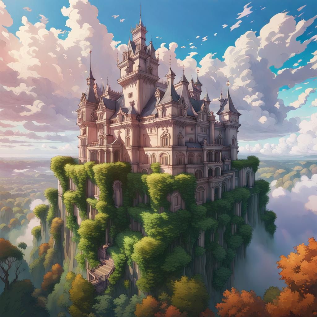 Castle in the Clouds - AI Generated Artwork - NightCafe Creator