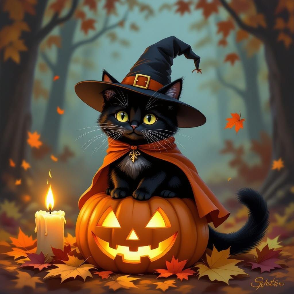 Cat Dressed for Halloween  by @IFBIC