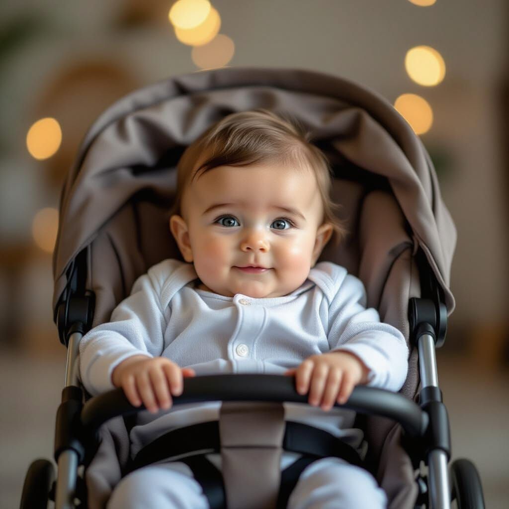 Baby Benjamin Netanyahu Portrait in Vibrant Colors